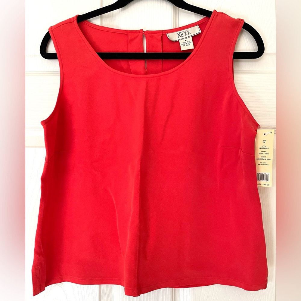 NEXX | Monarch Red | 100% Silk | Tank Top